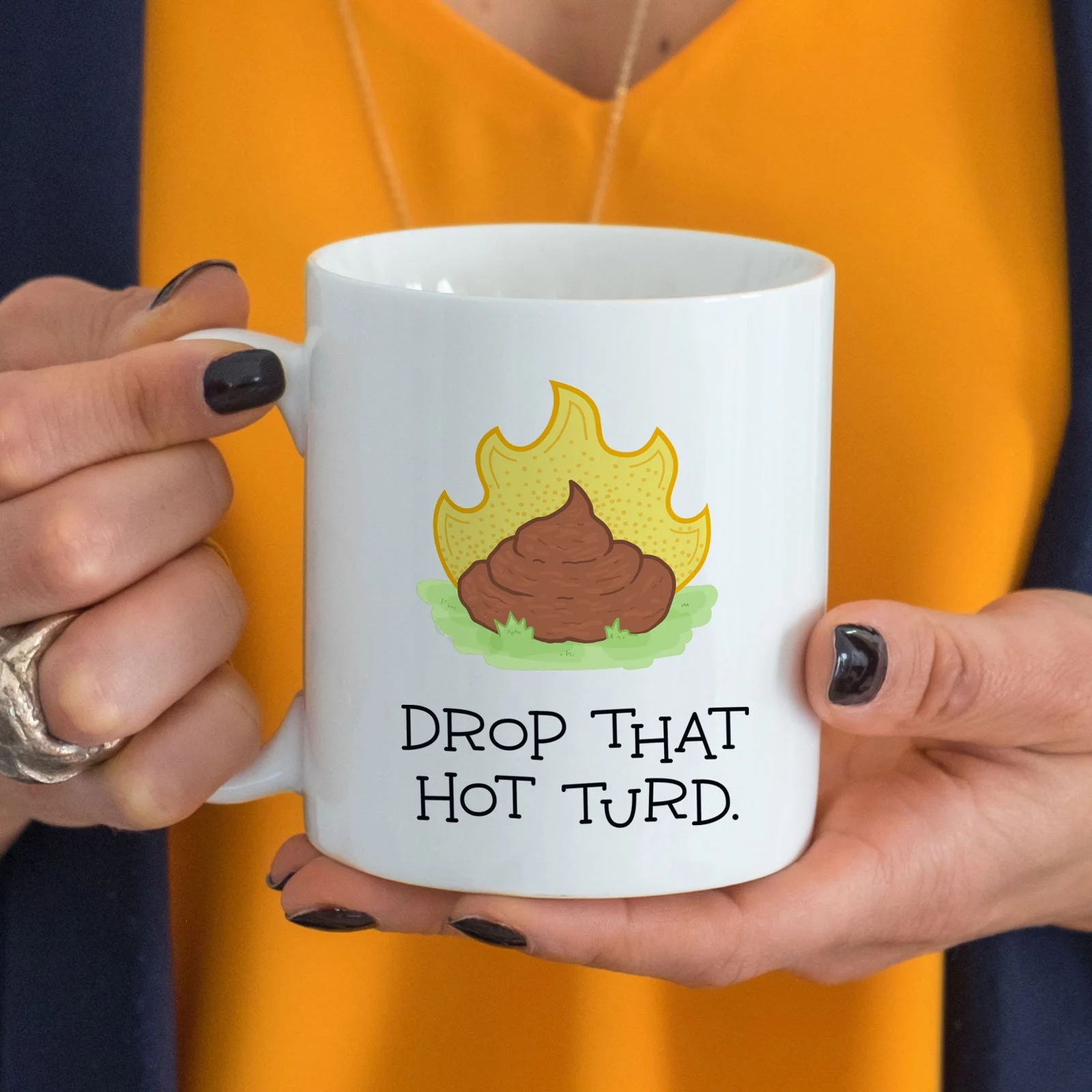 Hot Turd vs. Cupcake Mug - Funny Motivational Coffee Cup for Moving On & Self Care