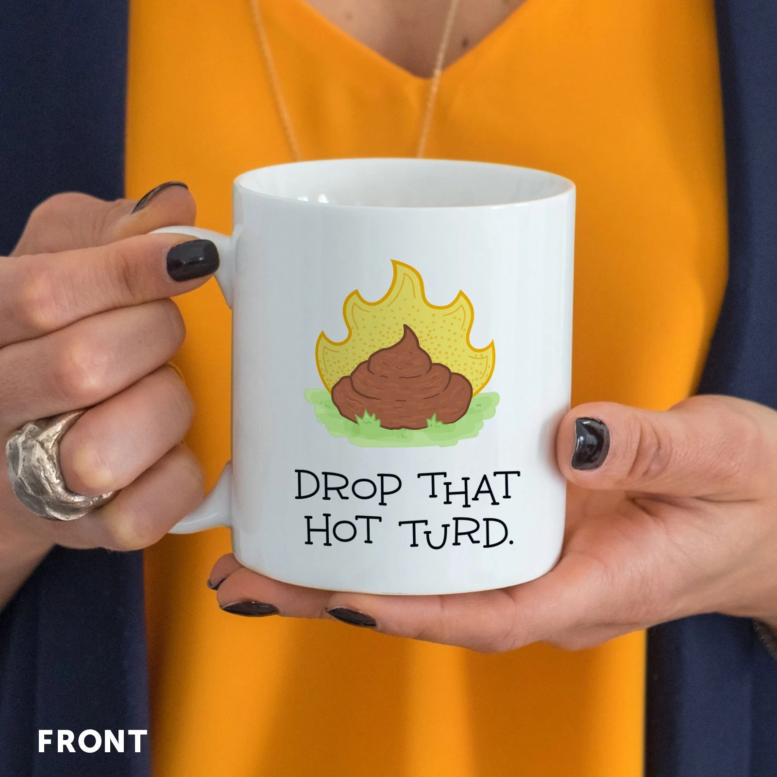 Hot Turd vs. Cupcake Mug - Funny Motivational Coffee Cup for Moving On & Self Care