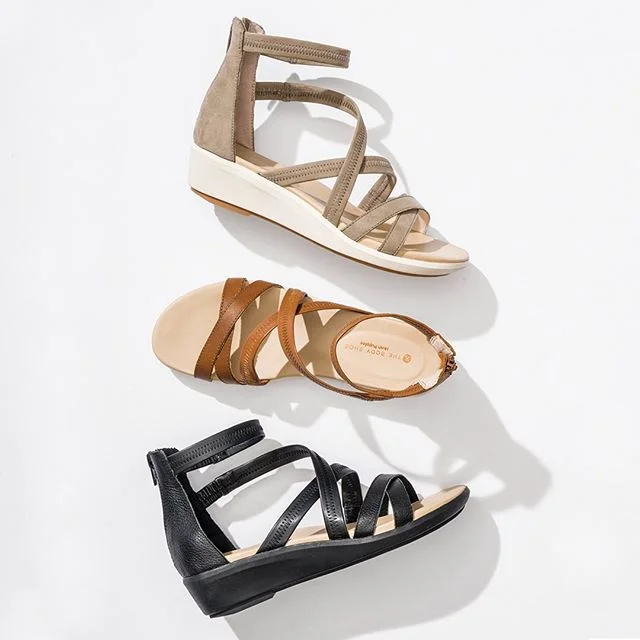 A little strappy, a little wedge, and a lot of comfort. #hushpuppiesshoes