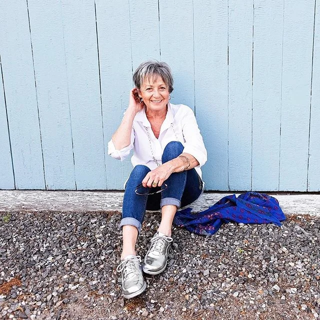 We see you Diane, working the silver hair and the silver shoes like a queen.  #thepowerwalkers #grandpastyle #hushpuppiesshoes