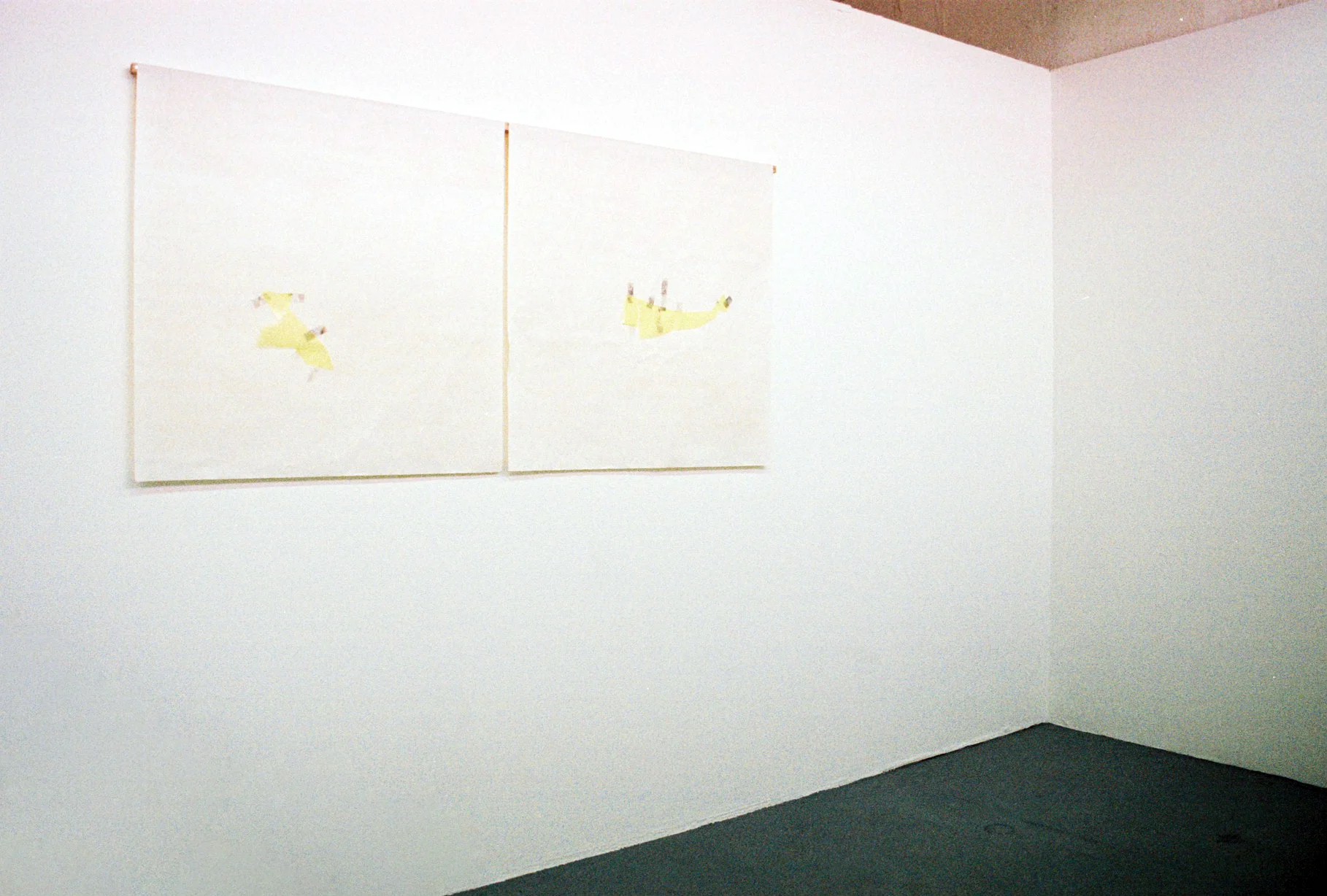 pellucid scraps plastic, graphite, tape and tea on archival newsprint 174cm wide x variable length
