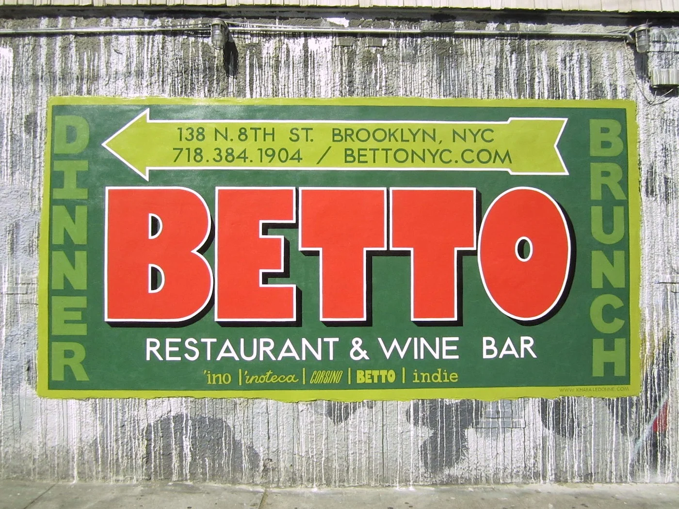  RESTAURANT BILLBOARD IN NEW YORK.  5’X10’ IN OIL-BASED PAINT. 