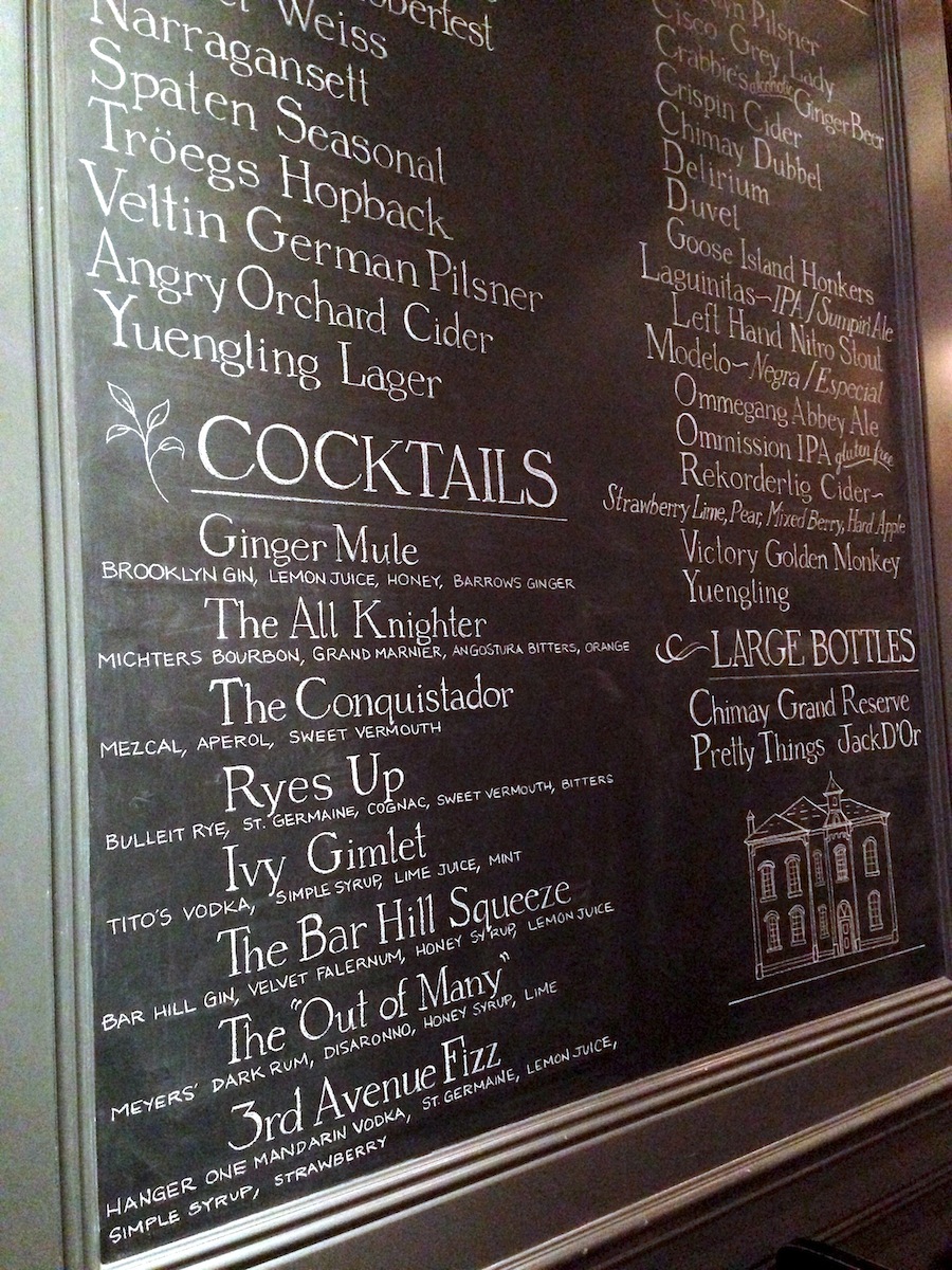ONGOING CHALK MENUS FOR FAMILY OF PUBS IN THE EAST VILLAGE WITH ROTATING DRINK MENUS.