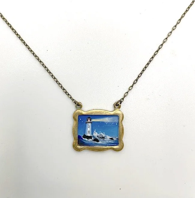 Lighthouse Necklace - Blue