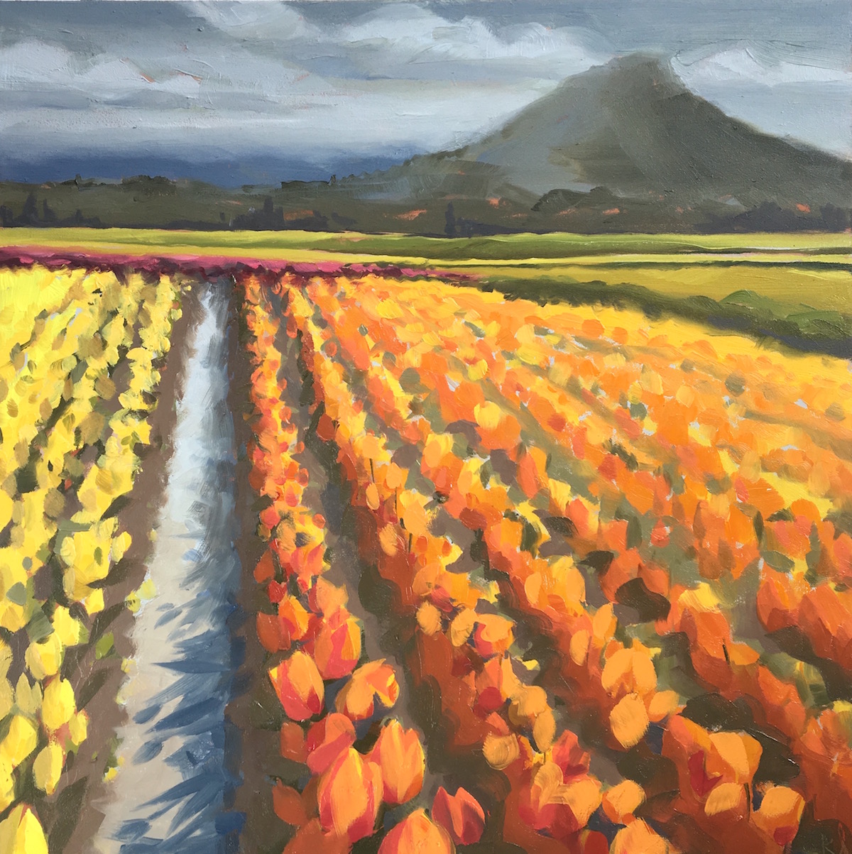 Skagit Valley Tulips Oil Painting