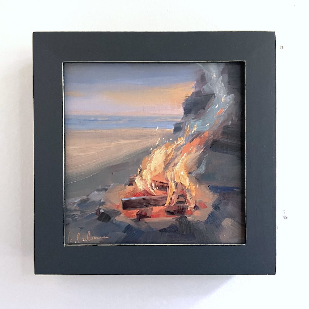 Oregon Coast Beach Fire Painting — Khara Ledonne