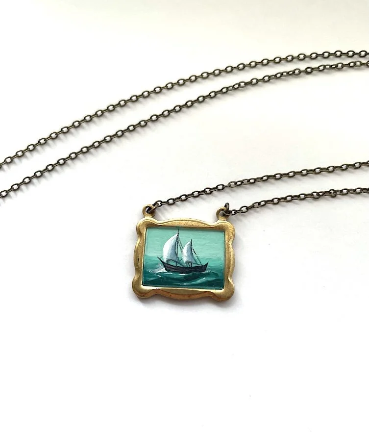 Sailing Necklace - Teal