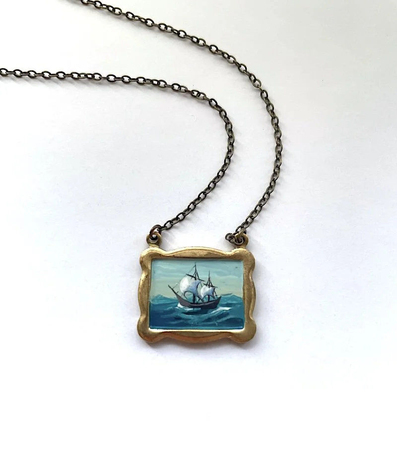 Sailing Necklace - Aqua