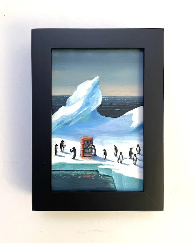 Framed Print - Penguin Library