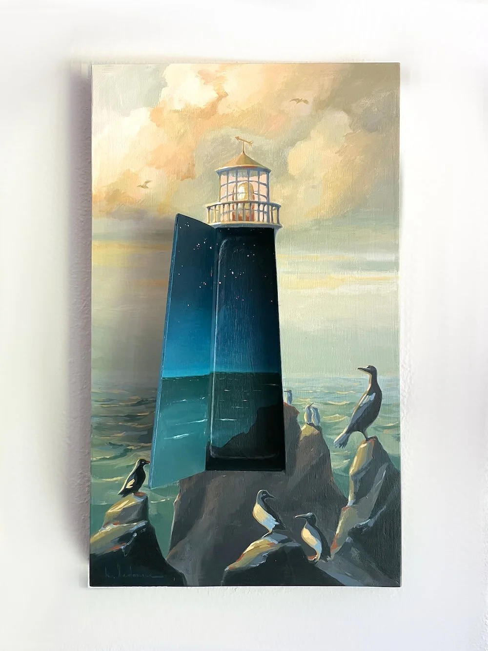 How The Time Travelers Get Through - Original Sculpture Painting
