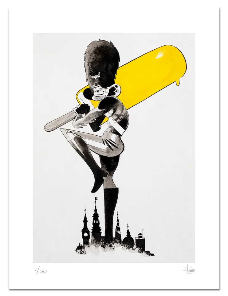 ”ABENHAVNERSTANG -Batter up” Giclée print på akvarel papir Signeret og nummereret. Kun trykt i 50 eksemplarer. 30 x 40 cm 650 kr.