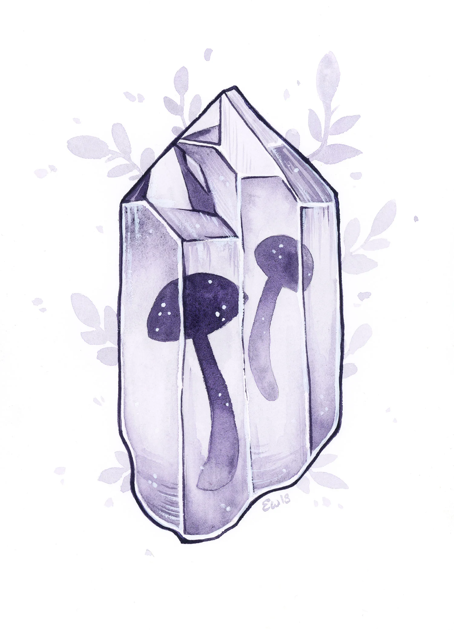 crystal mushroom by ellen wilberg