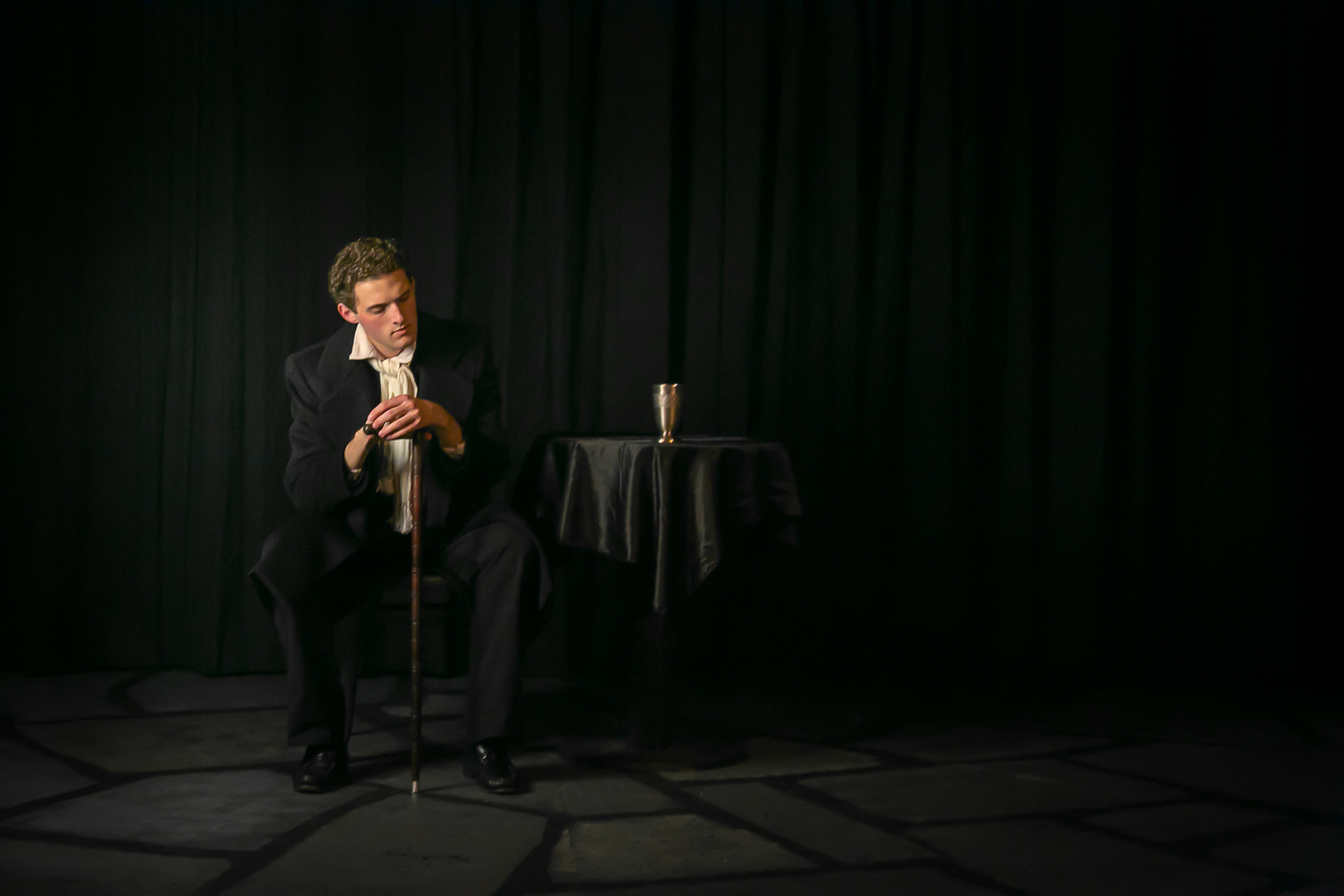 Aaron Baldwin as Marius in 'Les Miserables'