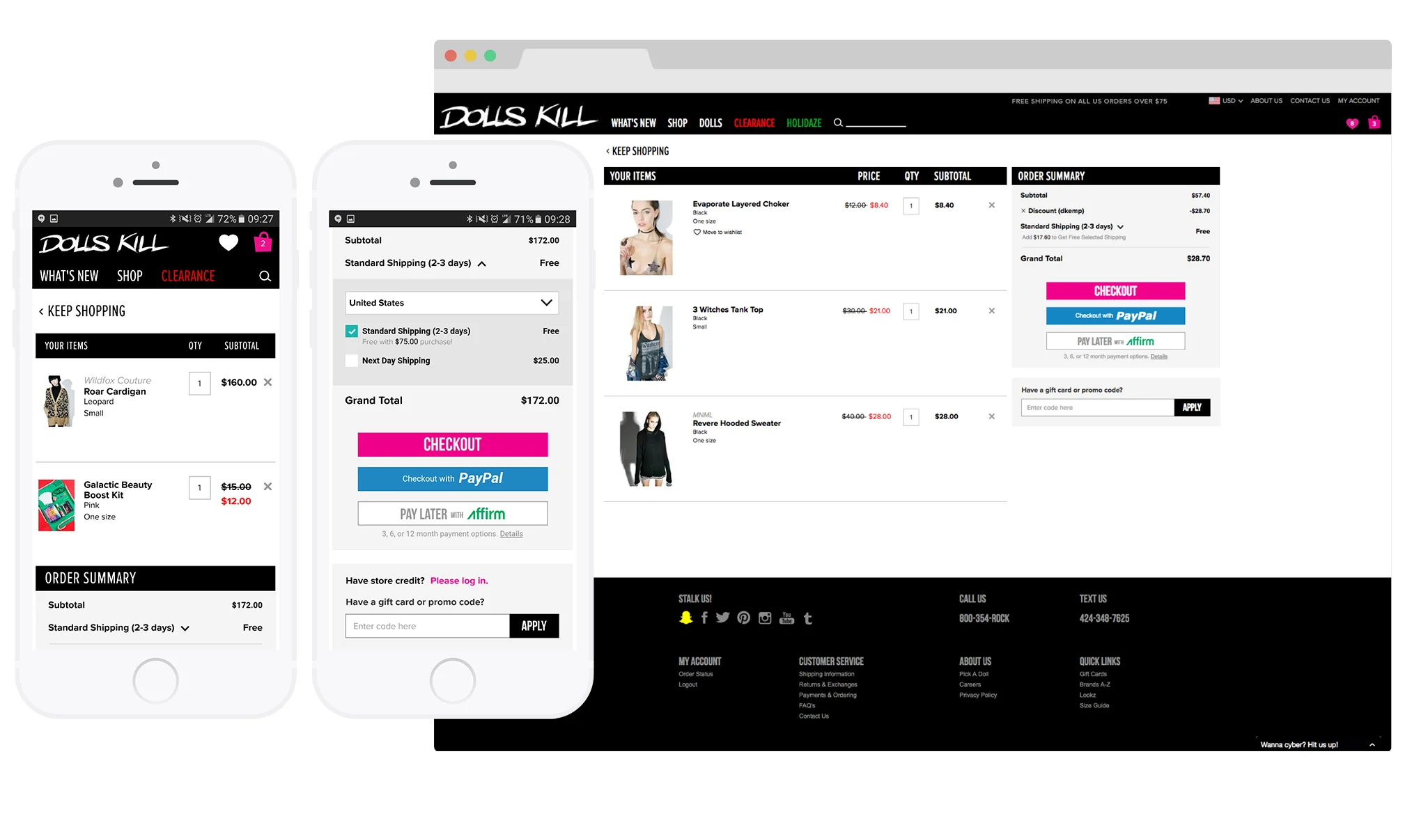 DOLLS KILL CART & CHECKOUT - Sarah Frank DOLLS KILL CART & CHECKOUT - Sarah Frank