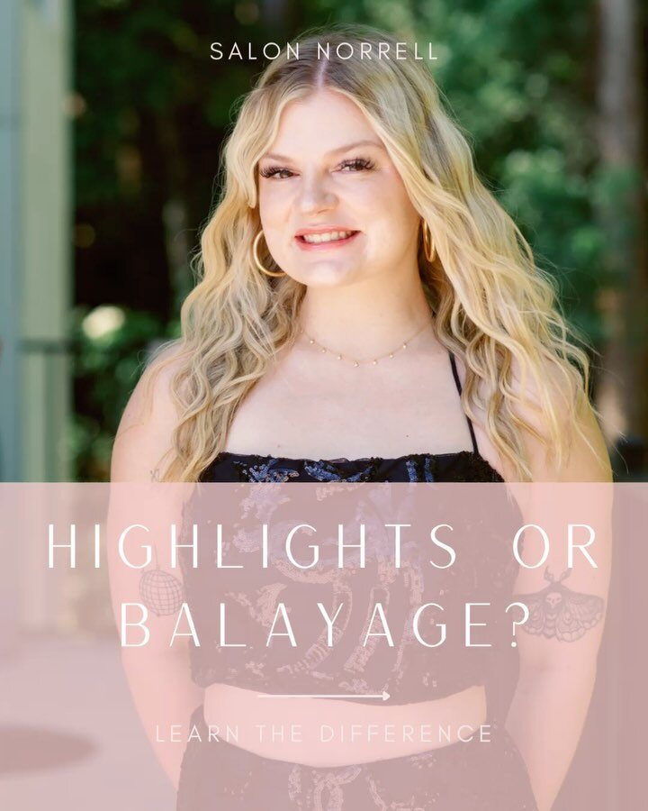 🩷Highlights vs. Balayage🩷

When it comes to enhancing your hair with dimension and brightness, there are 2️⃣ popular techniques that often come to mind: highlights and balayage. Both methods can add stunning brightness or depth to your hair, but th