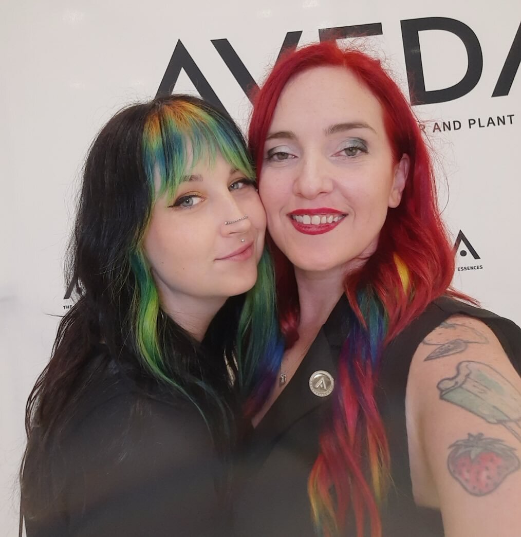 Our artists, Shelby and Kristine love Aveda haircolor. 

💡 DID YOU KNOW? Aveda offers a HUGE range of customizable shades that we formulate specifically to suit your individual preferences. Our haircolor formulas can be mixed to create unique &amp; 