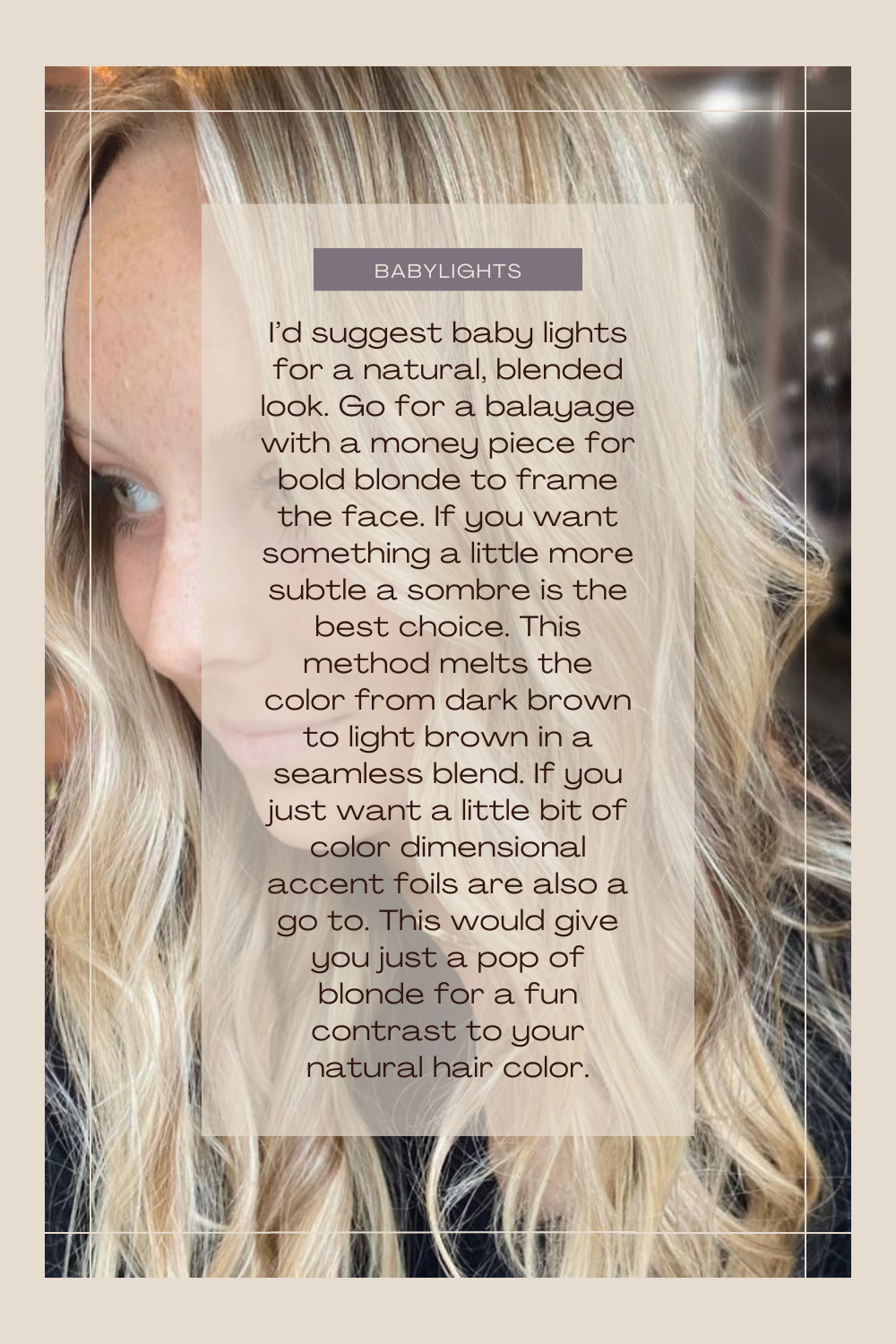 Which highlight service is best for you? — SALON NORRELL AVEDA