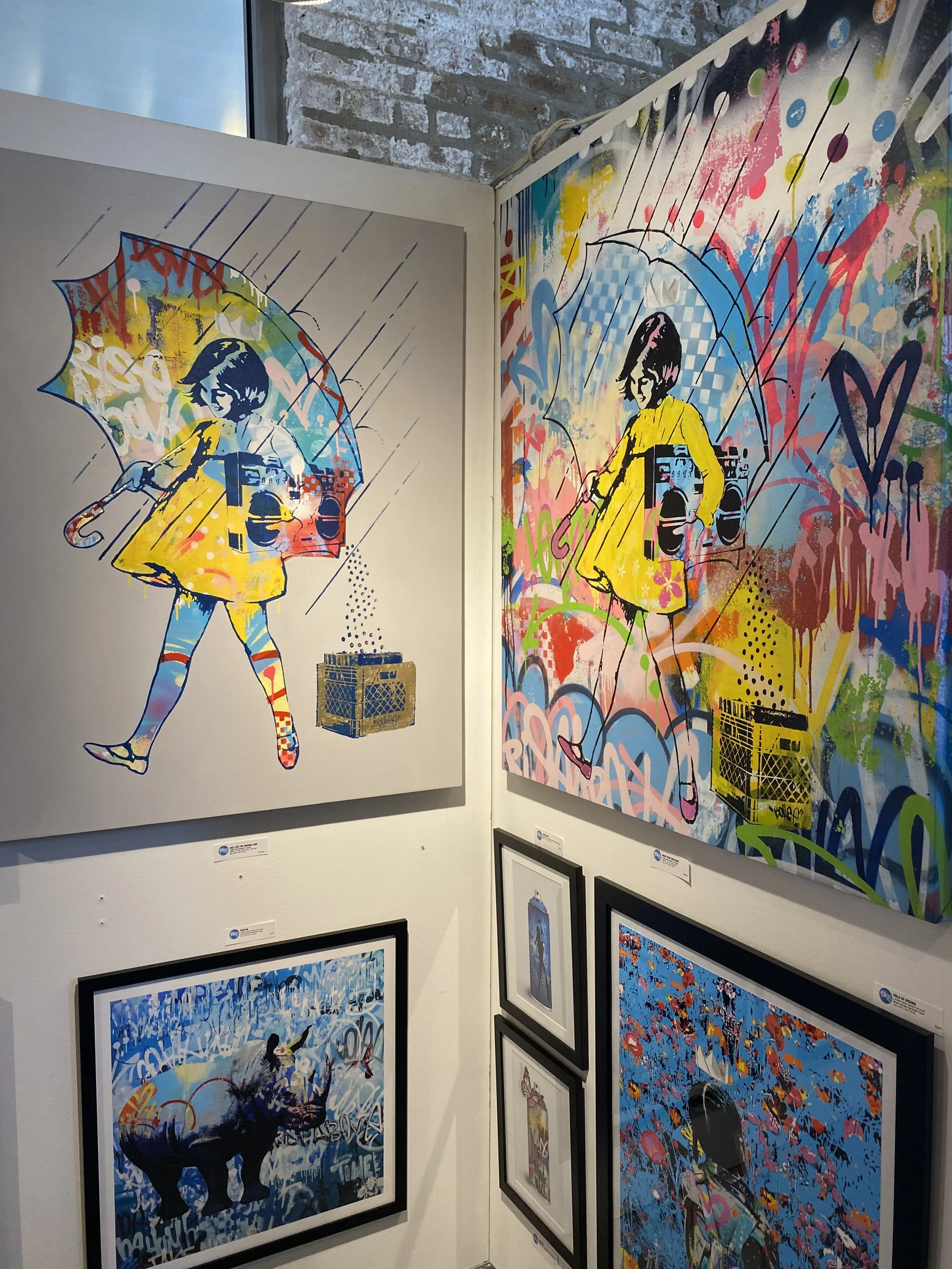 Paintings of the Morton Salt Girl for sale at the Other Art Fair in Chicago