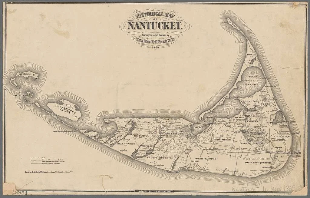 Historic map of Nantucket, Massachusetts