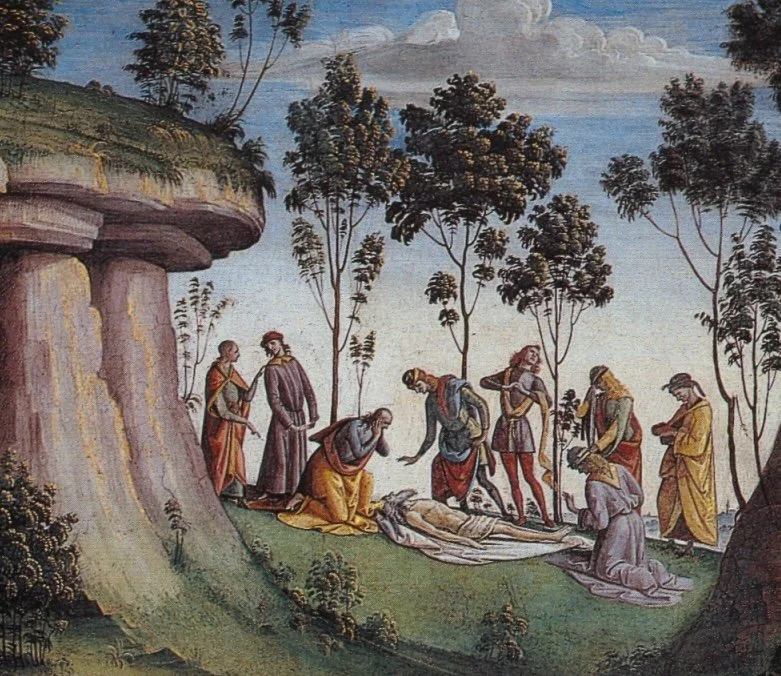 Moses' Testament and Death, painted by Luca Signorelli