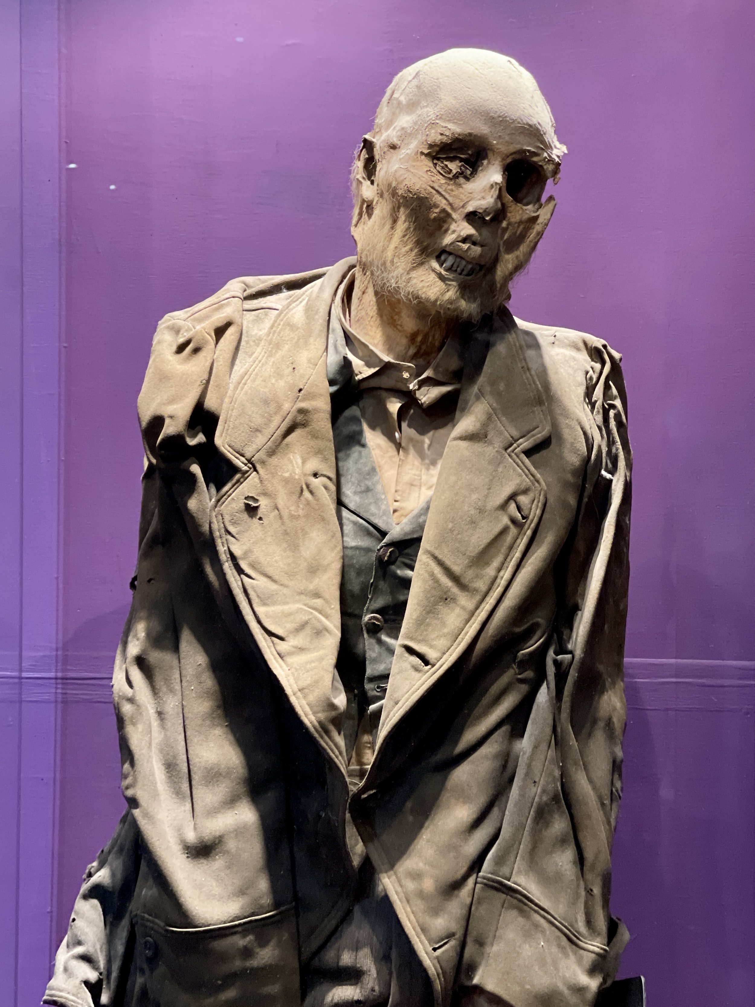 Mummy of Dr. Leroy in suit at Museo de las Momias in Guanajuato