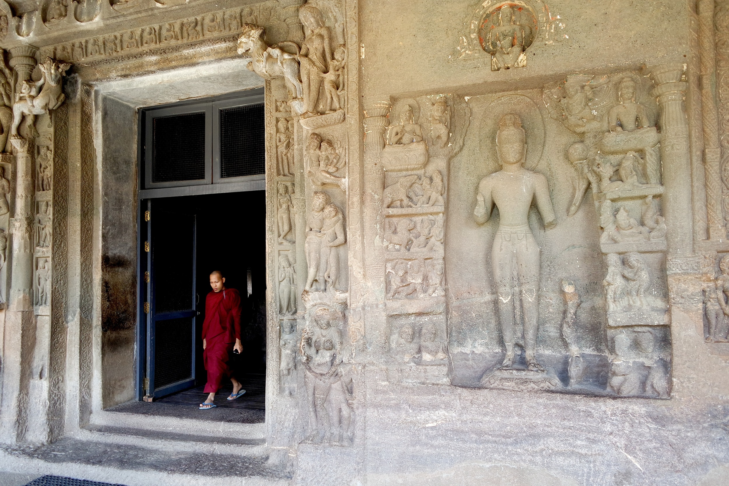  Cave 4: The carving represents a bodhisattva as Reliever of Eight Great Perils 