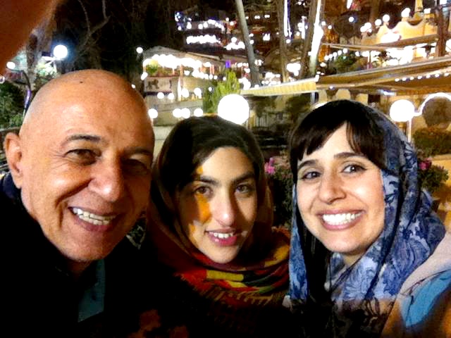  Alma with her dad and cousin in Darband 