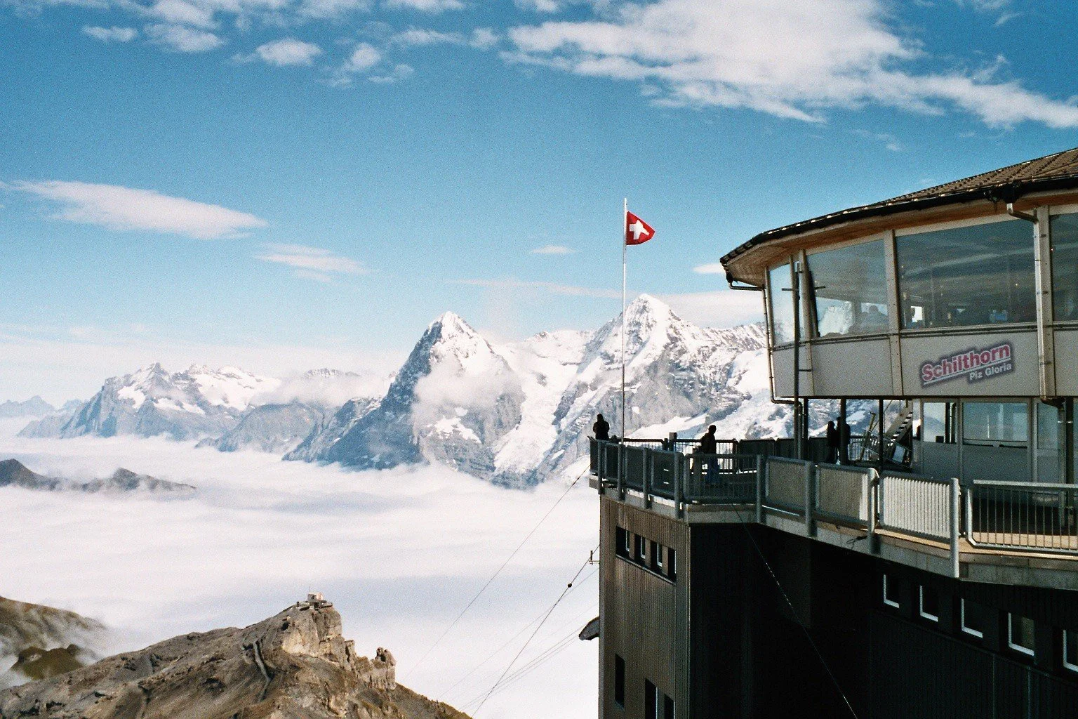 Piz Gloria restaurant at the top of the Schilthorn
