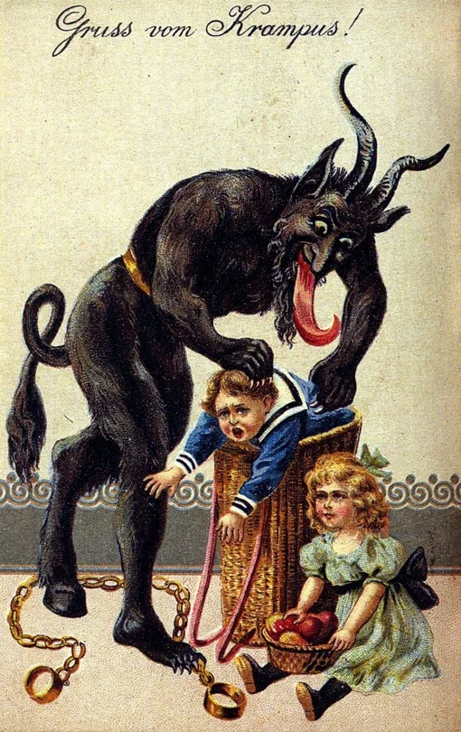 This little girl looks like she doesn’t have anything to worry about. But that bad little boy is being packed off to Hell!