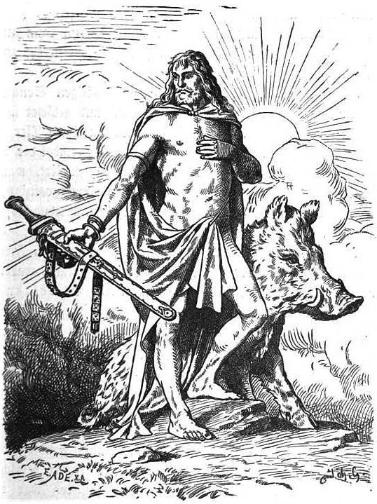 Pagans would offer sacrifices to Freyr, the Norse god of fertility