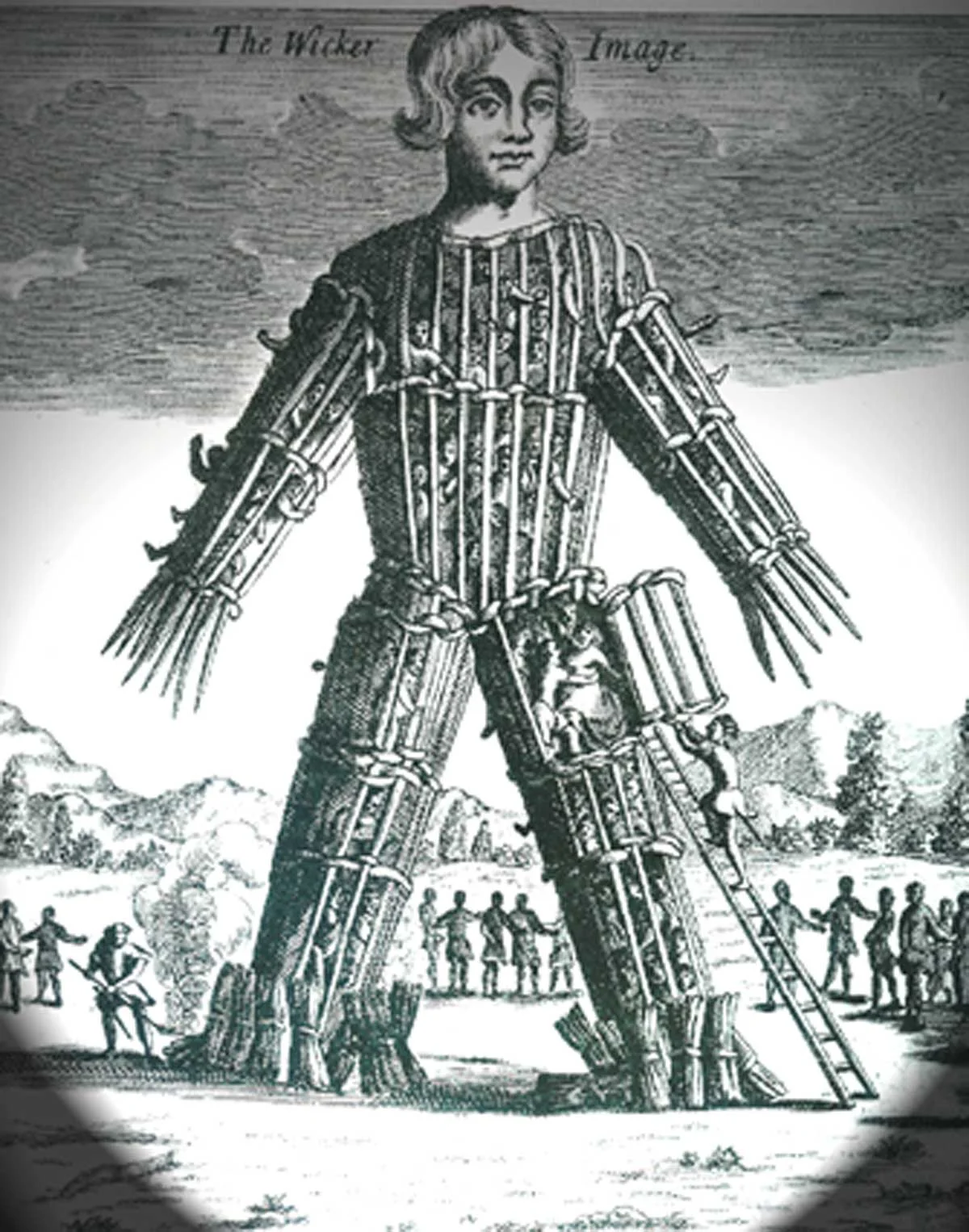 Julius Caesar wrote about the Gallic practice of burning humans alive in a giant wicker man