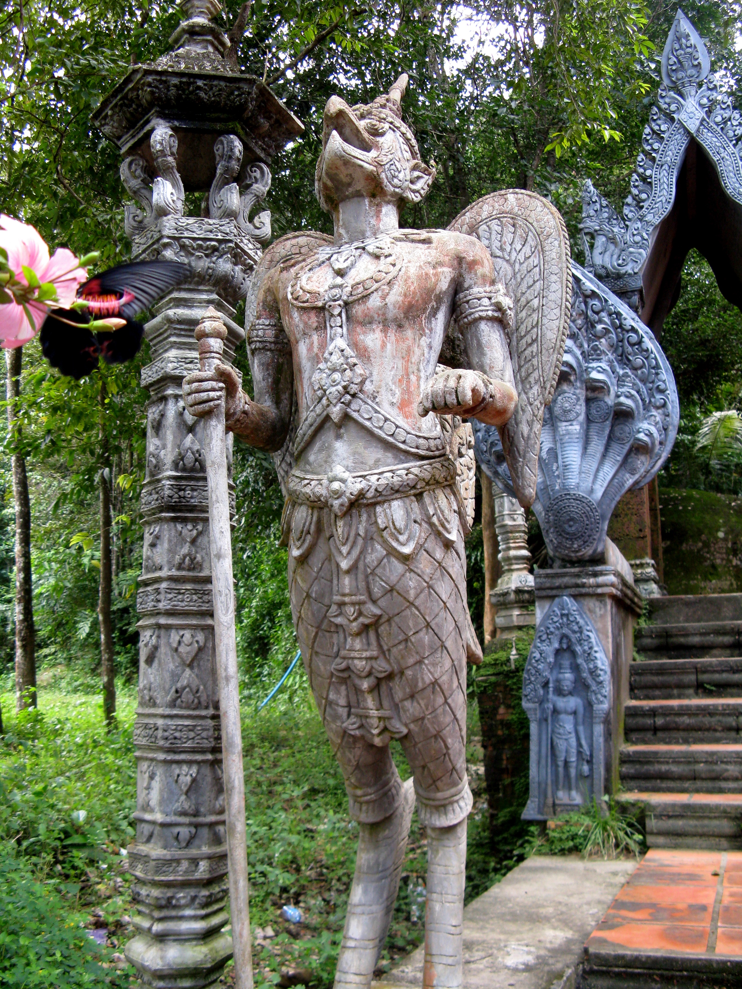   A kinnara, a mythical bird-man of Thai mythology  