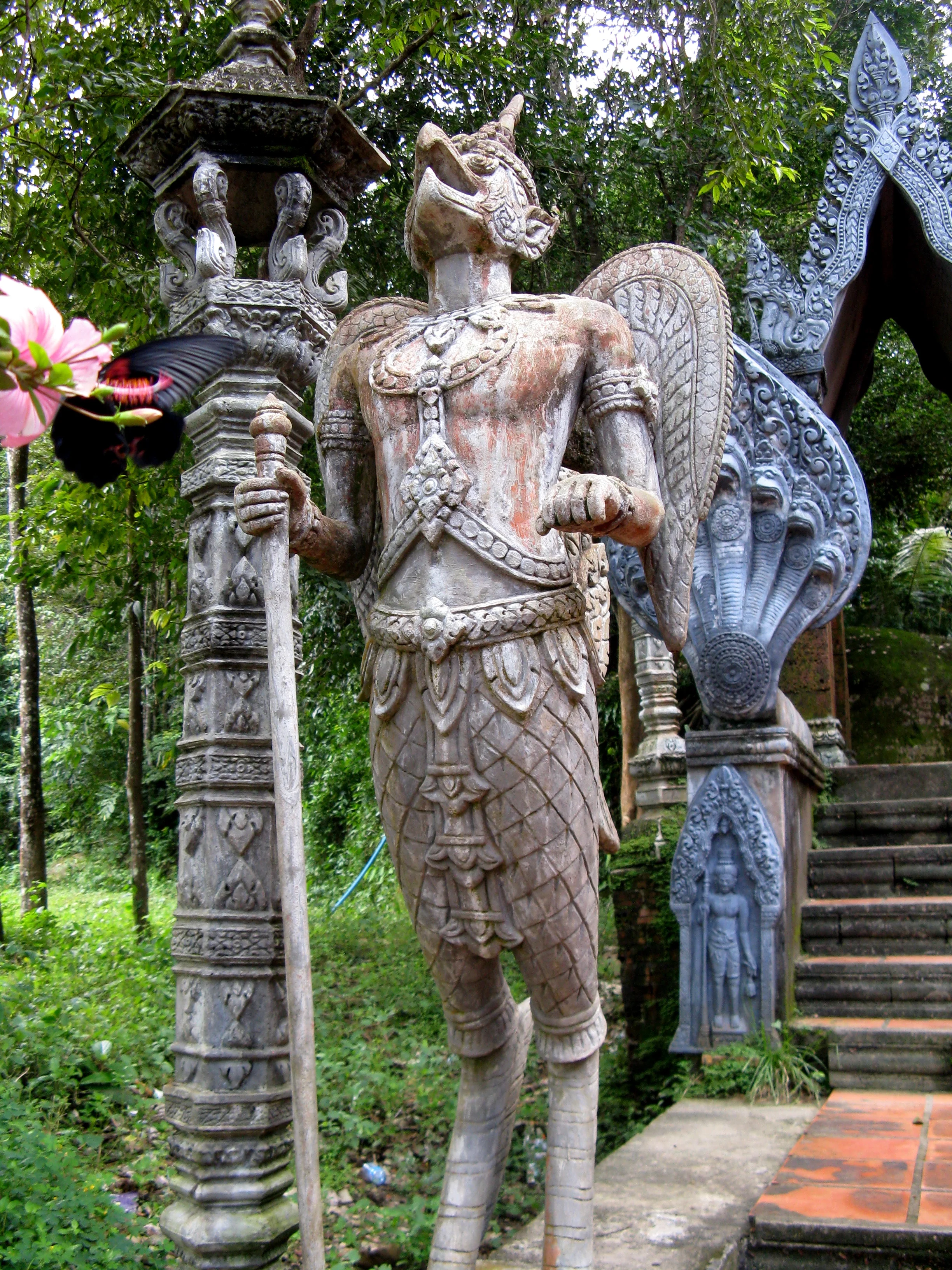 A kinnara, a mythical bird-man of Thai mythology