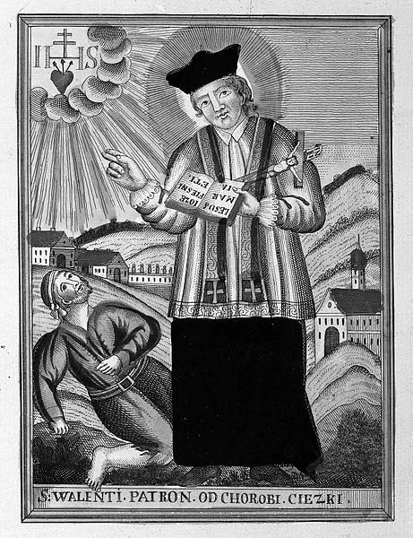Valentine was also the patron saint of epileptics.