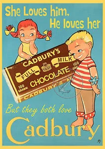 A vintage ad for Cadbury chocolate