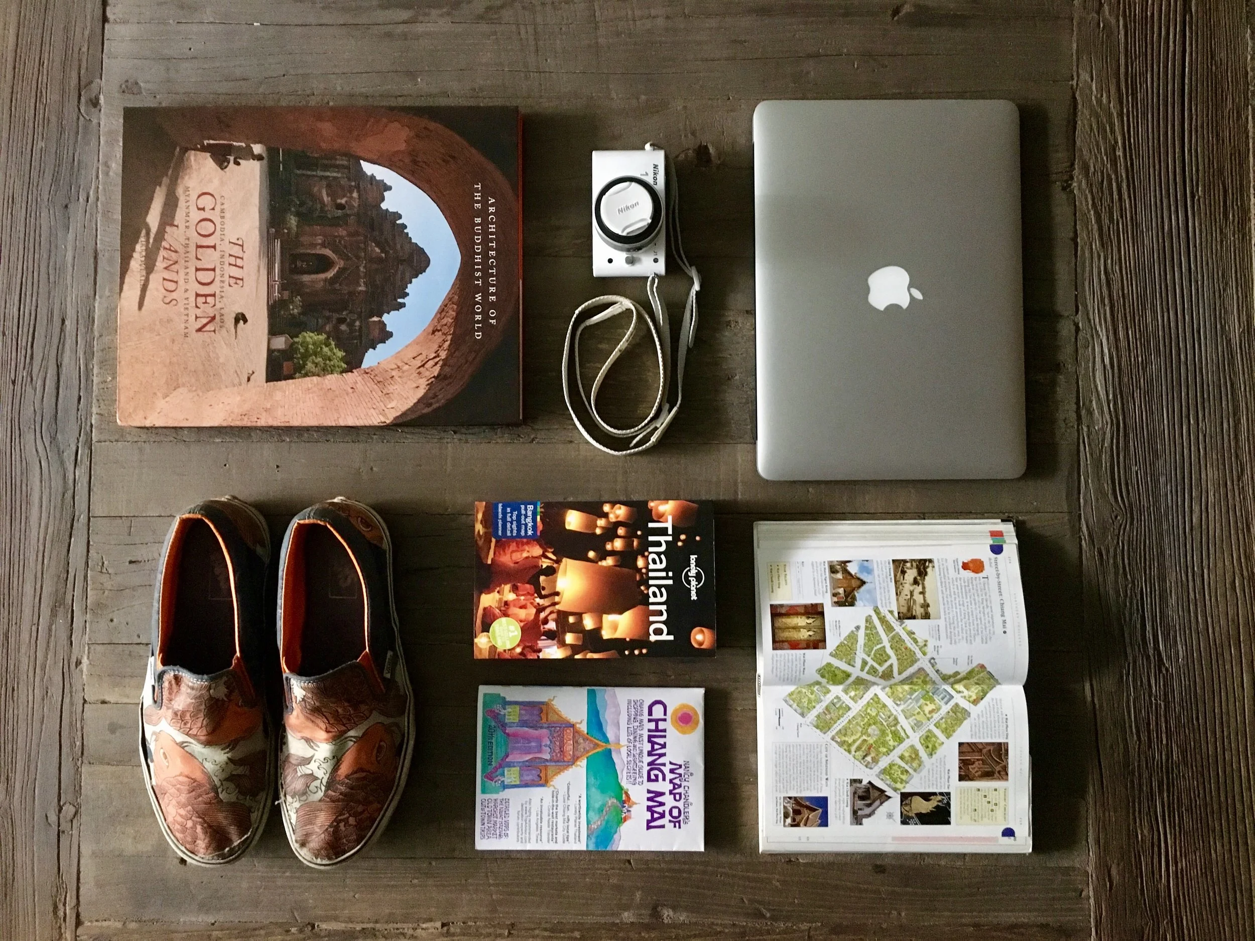 Travel guides, maps, blogs and photo books are all part of our travel planning process
