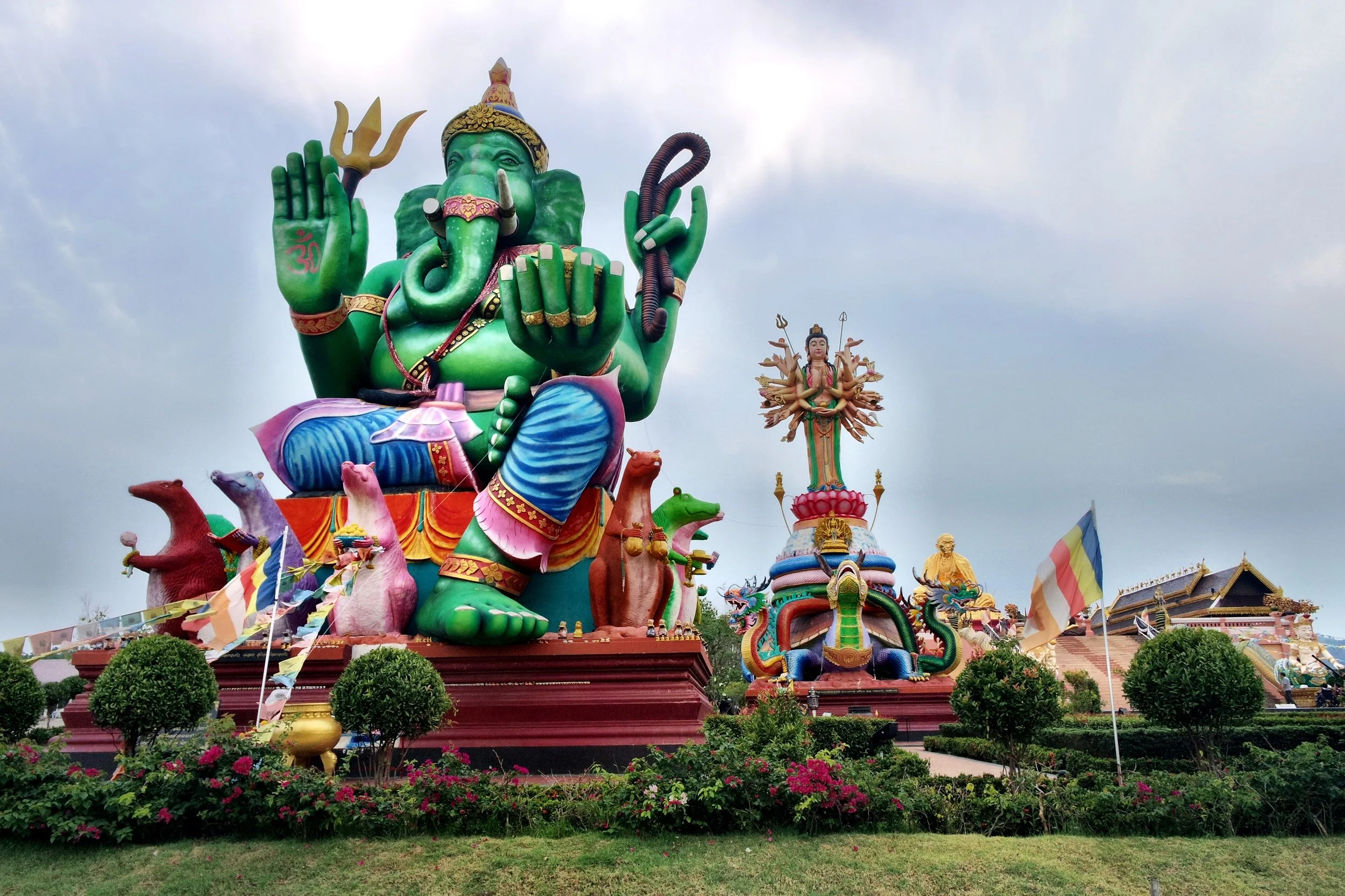 Ganesh and other giant Hindu deities can be found out back, in a sort of theme park