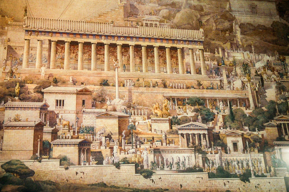 The temple of the Oracle at Delphi in its heyday