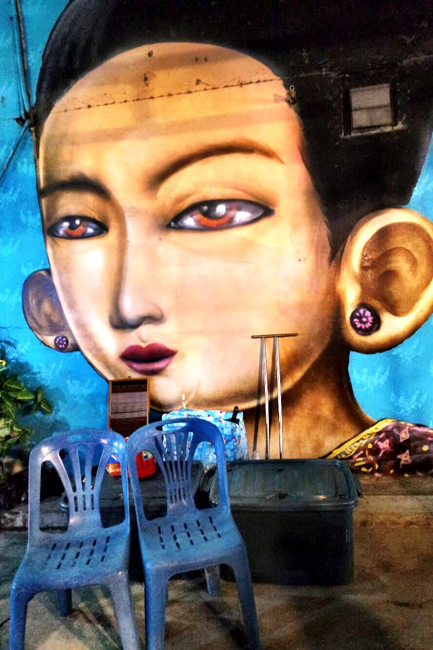 Street art along one of the main drags of the Saturday Night Market