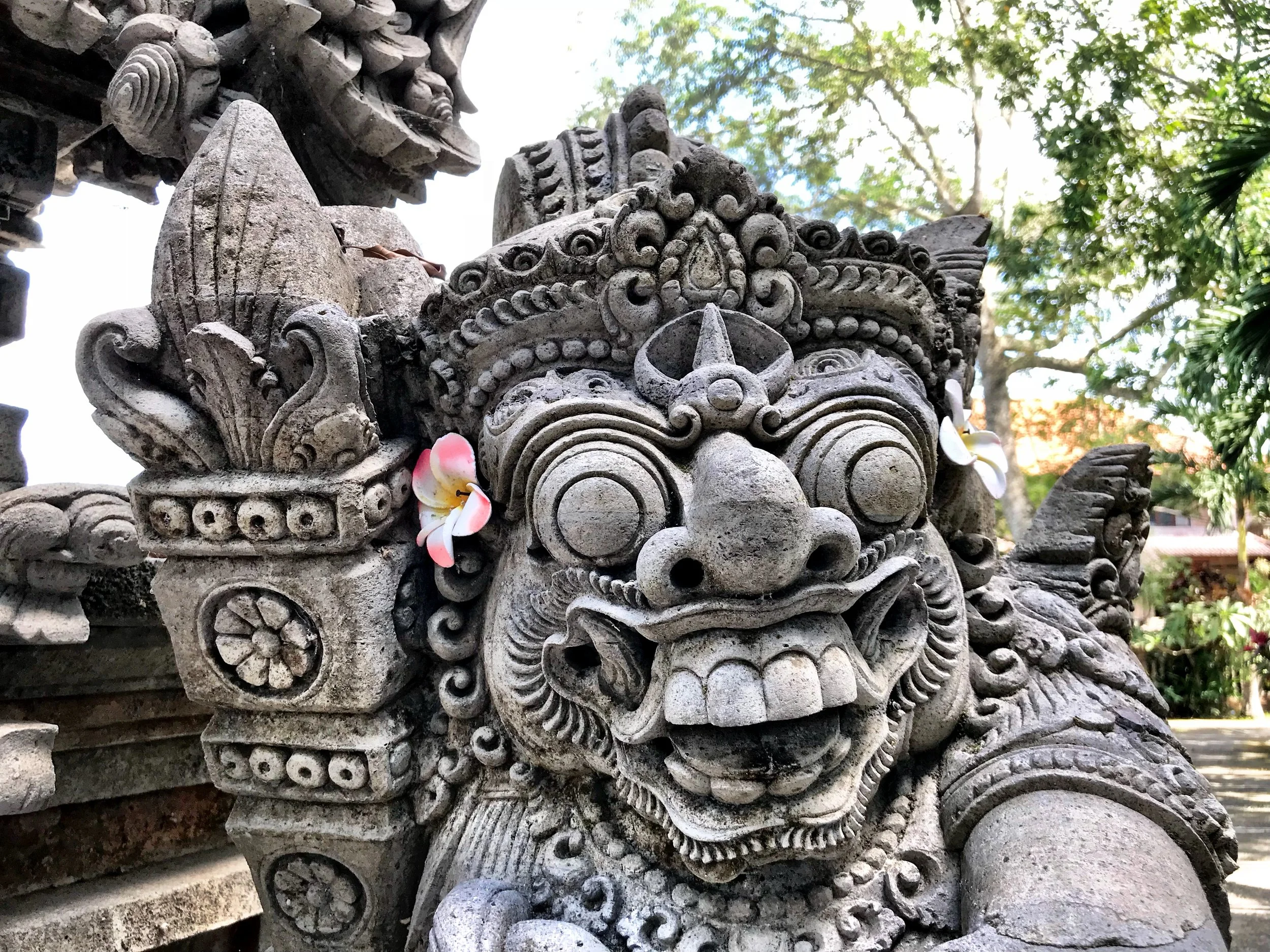 Many creatures in Balinese mythology — good and evil — have bulging bug eyes
