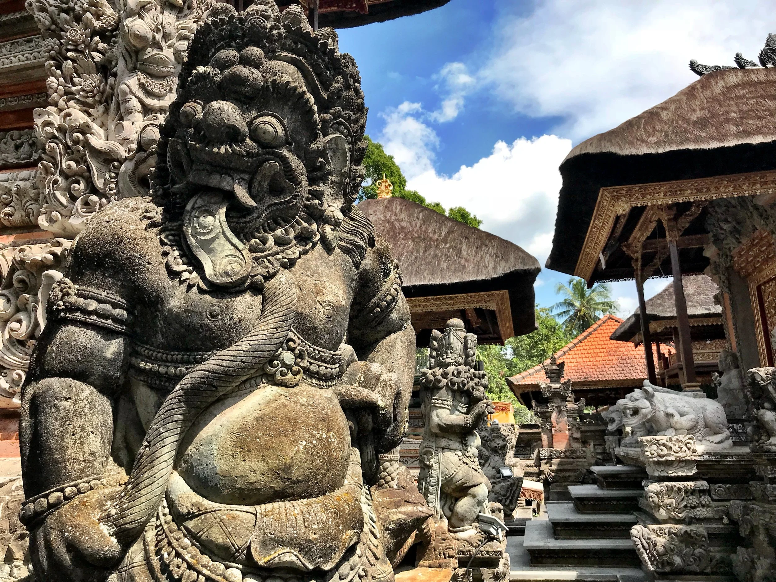 Balinese temples are composed of numerous open-air shrines