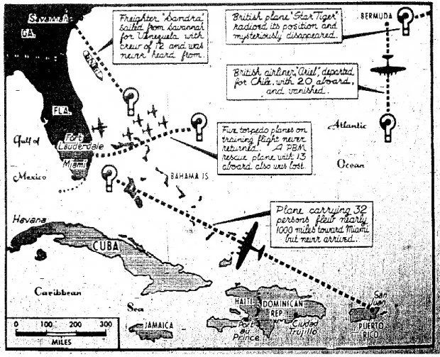 Numerous vessels have been lost forever in the Bermuda Triangle