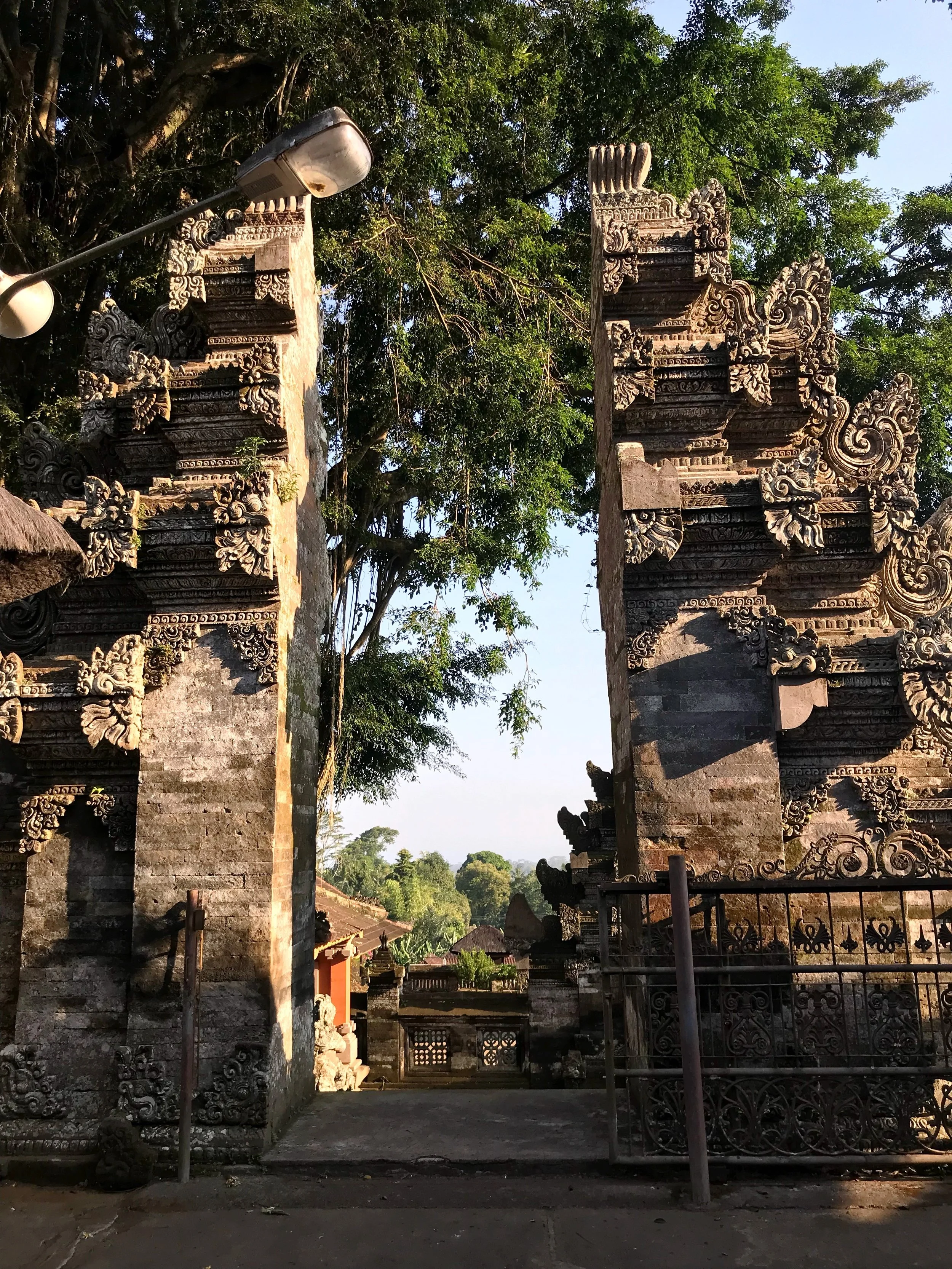 Candi bentars are dramatic features of many Balinese temples, and represent the split halves of Mount Meru