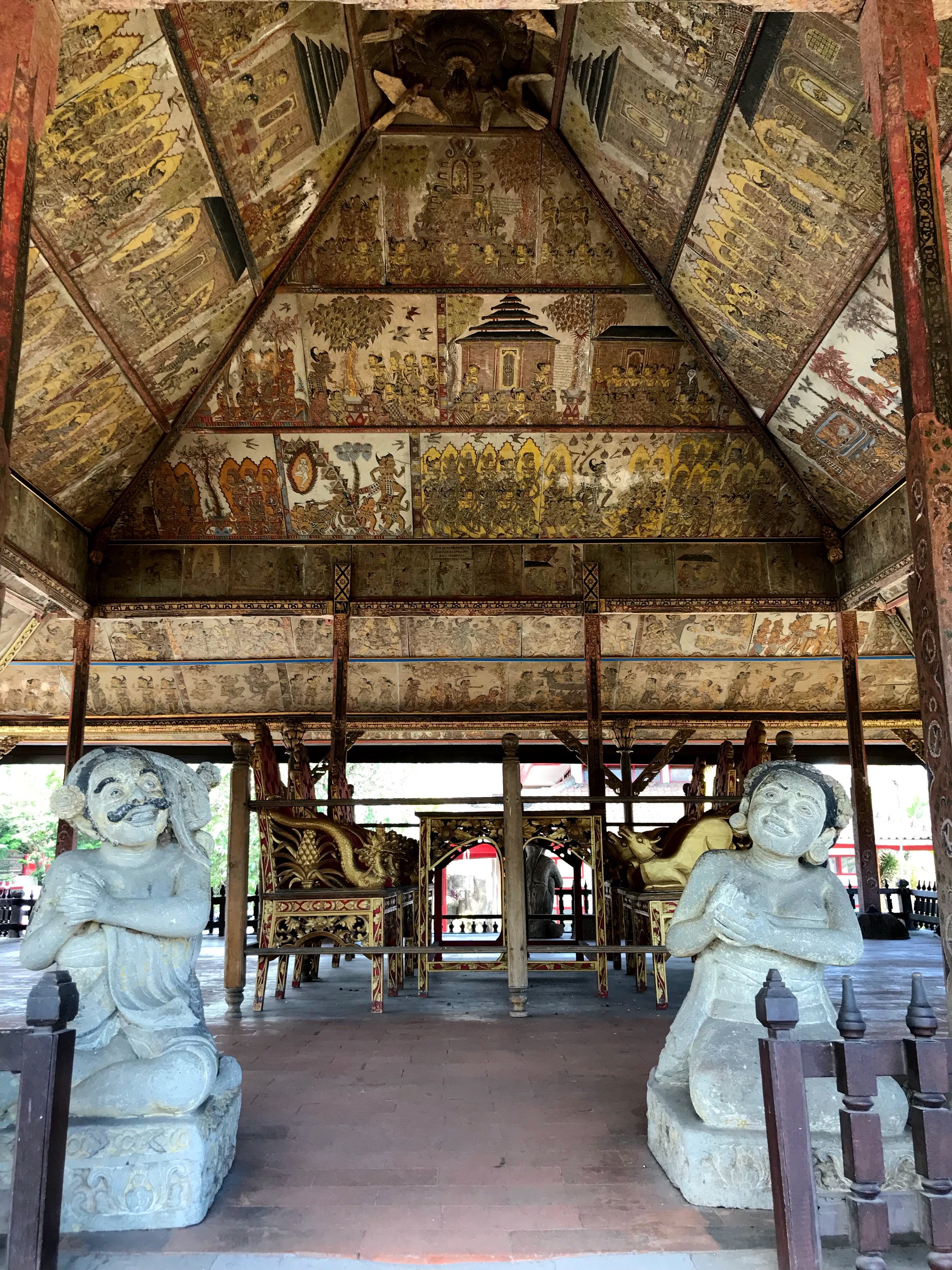 The Hall of Justice is literally covered with illustrated panels