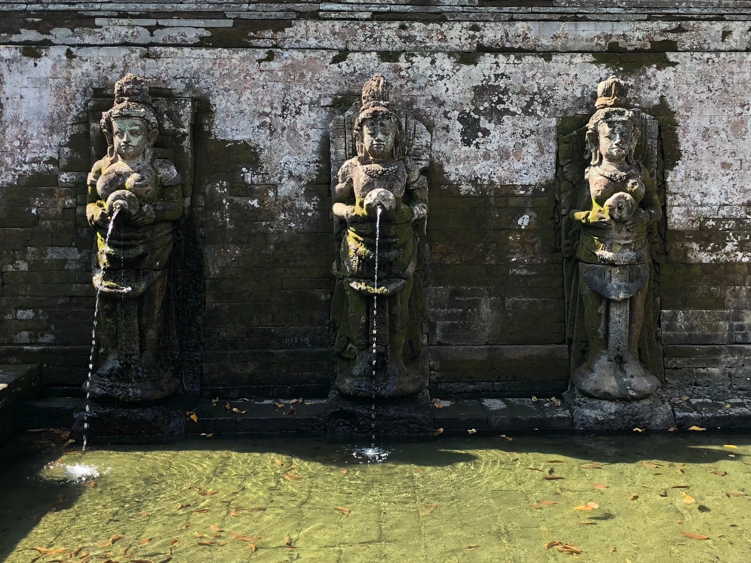 Female Hindu spirits form the fountains
