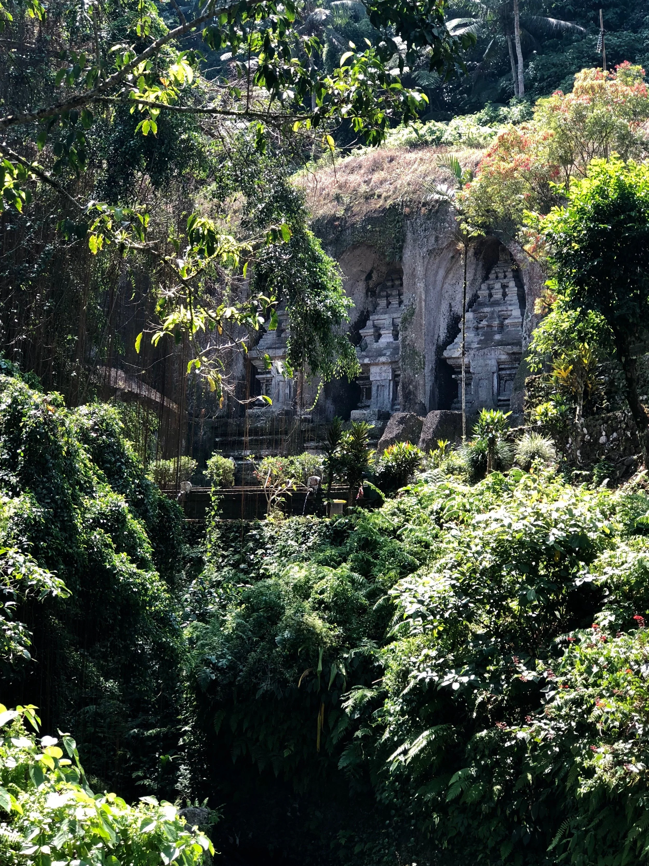 The shrines were carved right into the cliffs