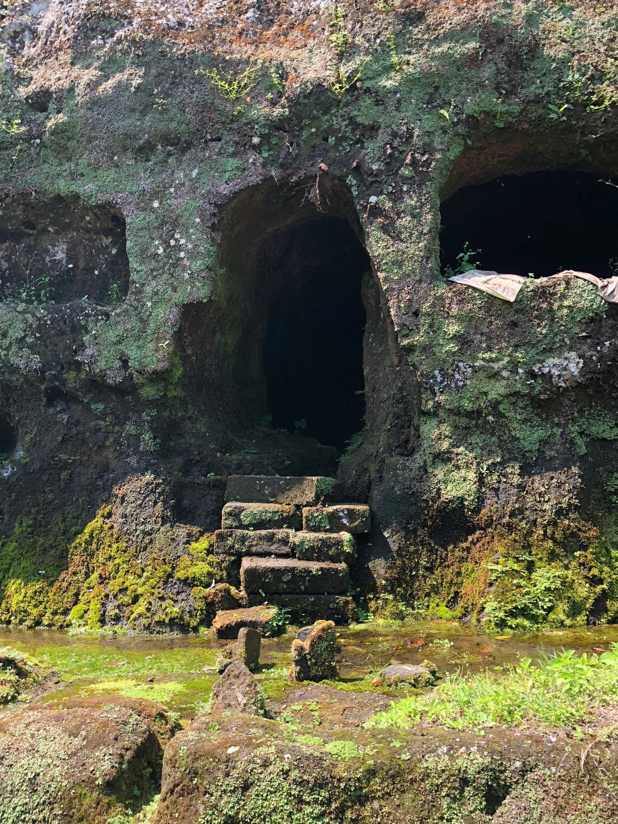 The caretakers didn’t get the best digs — they lived in these caves