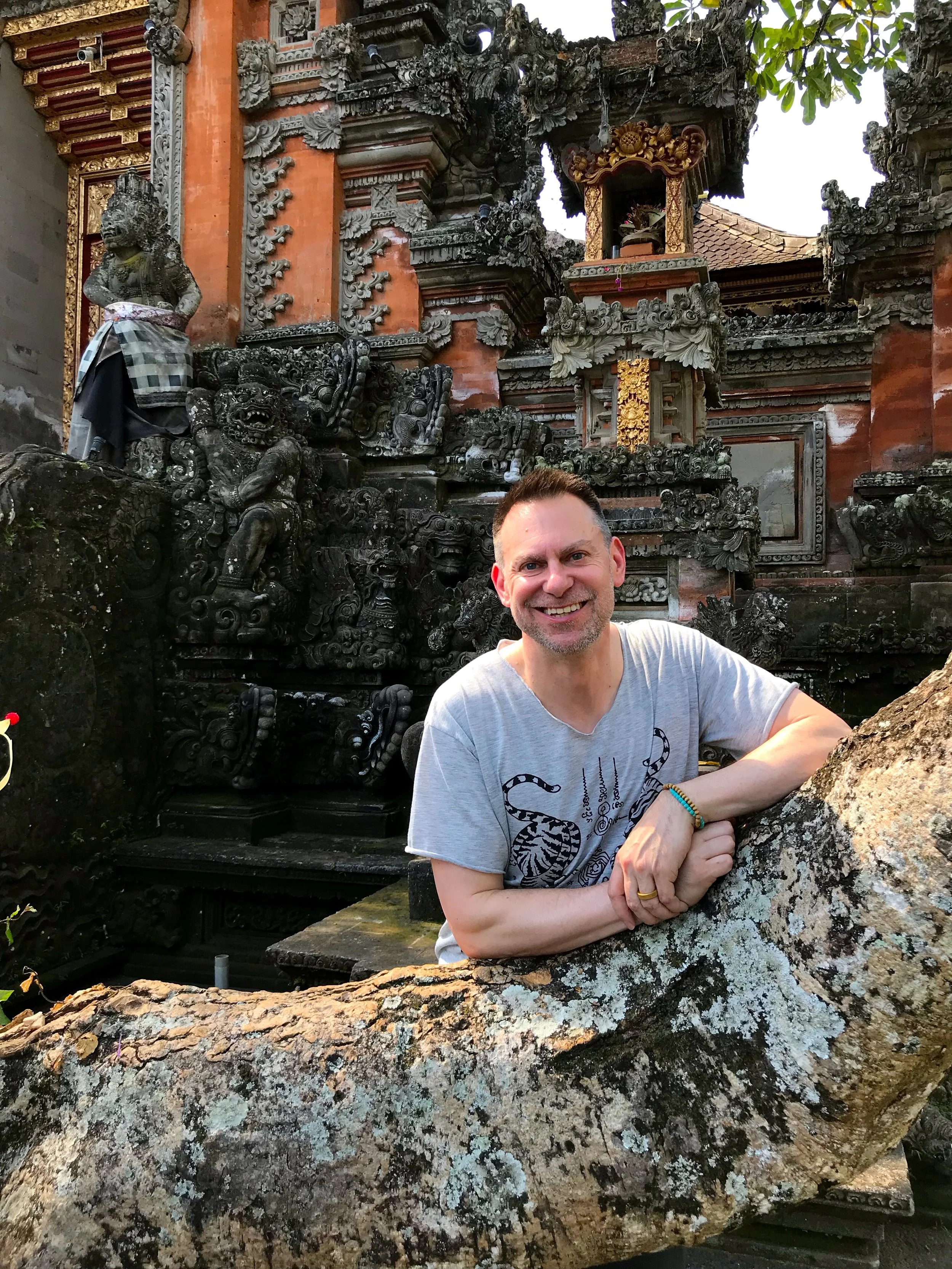 Duke branches out at Pura Taman Saraswati