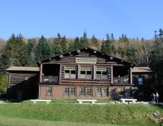 Moosilauke Ravine Lodge in New Hampshire, where unsuspecting Dartmouth students stay — not knowing they could be the next victims of Doc Benton!