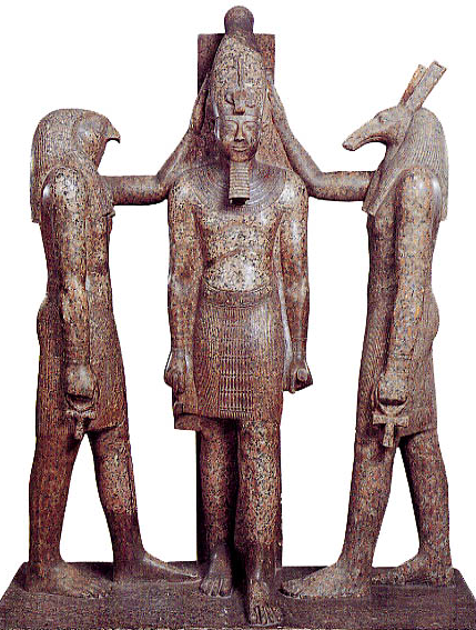 The young falcon-headed god Horus battles his canine-headed evil uncle Seth to become pharaoh of Egypt